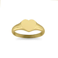 18k Gold PVD Coated Stainless Steel Heart Ring Engravable