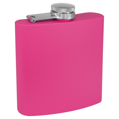 6 oz. Laserable Stainless Steel Flask