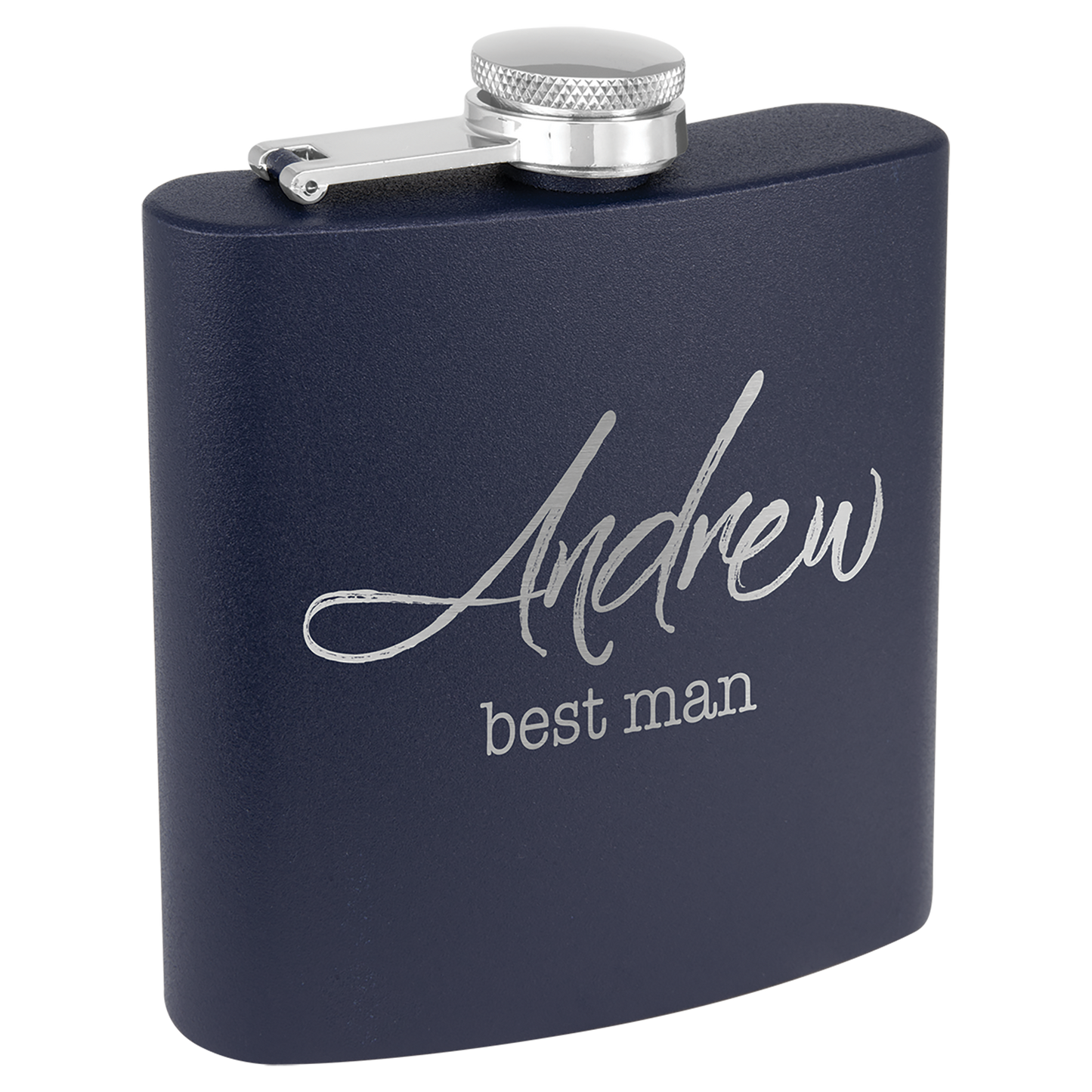 6 oz. Laserable Stainless Steel Flask