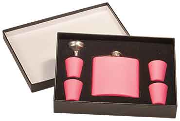 6 oz. Engravable Flask Set