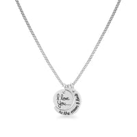 Stainless I Love you to the moon and back Necklace