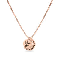 Rose Gold I Love you to the moon and back Necklace