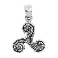 Sterling Silver Triskelion Pendant